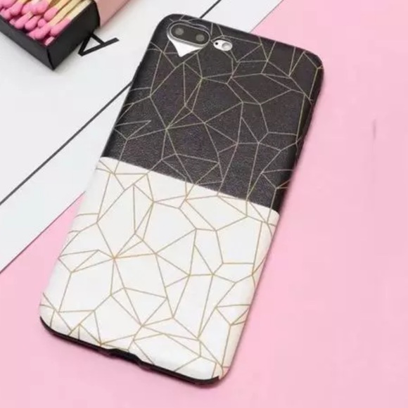 Accessories - NEW iPhone 7/8 Soft Silky Geometric Case Cover